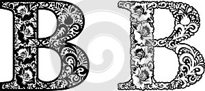 Lacy Letter B. Flower Ornament