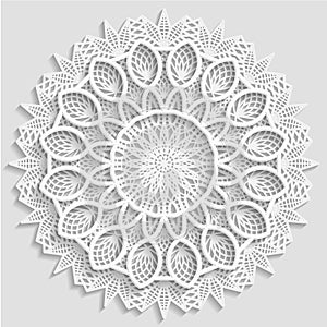 Lacy paper doily, decorative flower, decorative snowflake