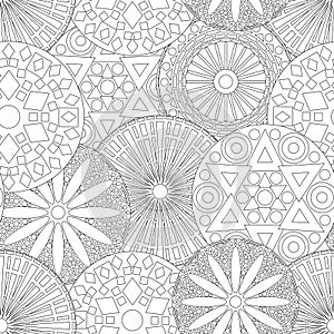 Lacy seamless floral pattern in black and white