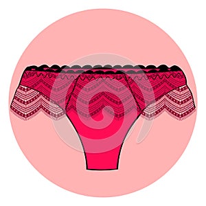 Lacy vector panty.