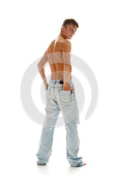 Lad in jeans