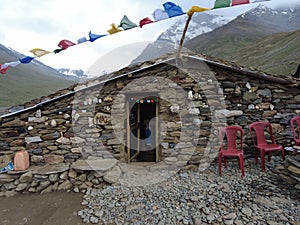 Ladakh, India - 15 July 2021 : Local Dhaba IN Mountains