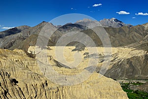 Ladakh in India beautiful Karakorum panorama `Martian earth`.