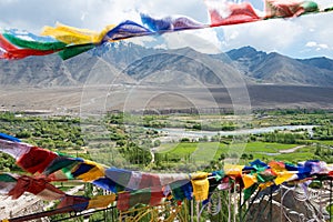 Beautiful scenic view from Spituk Monastery in Leh, Ladakh, Jammu and Kashmir, India. photo