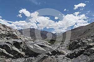 Ladakh landscape ; barren, desert terrain of Ladakh