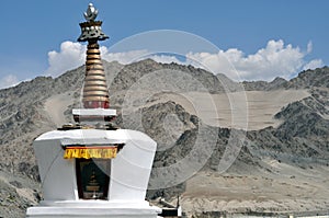 Ladakh landscape with stupa