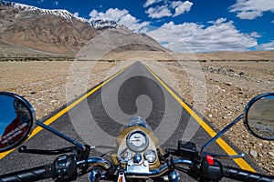 Ladakh region near Leh, India. This region is a purpose of motorcycle expeditions organised by Indians photo