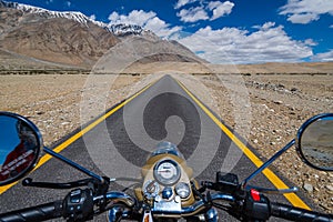 Ladakh region near Leh, India. This region is a purpose of motorcycle expeditions organised by Indians