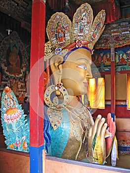 Ladakh, Shey, Buddha Shakjamuni in a monastery