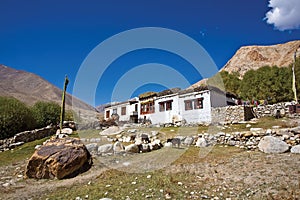 A Ladakhi house at Nubra Valley, Ladakh, India