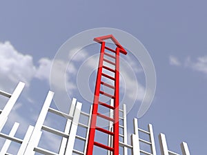 Ladder of acheivment. success and persistence