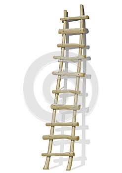 Ladder from branches and twigs