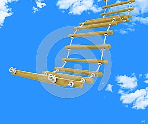 Ladder Climb Means Upwards Steps And Victors