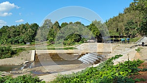 Ladder dam in Nan province.