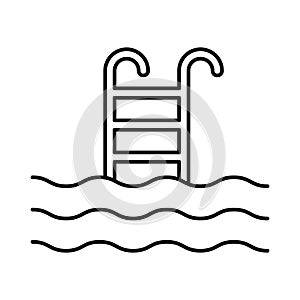 Ladder Outline Vector icon which can easily modify or edit
