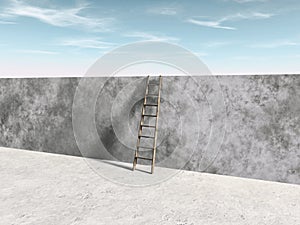 Ladder over a wall