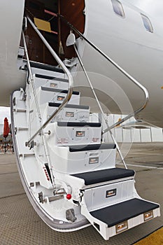 Ladder in a private jet