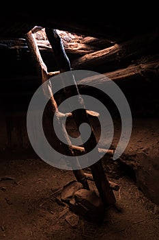 Ladder into Pueblo Kiva