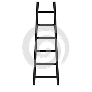 Ladder with rungs for climbing to the top, stepladder stock illustration