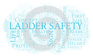 Ladder Safety word cloud.