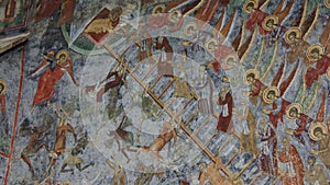 The ladder of St. John at Sucevita Monastery in Romania