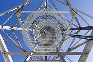 Ladder stairs of a communication tower