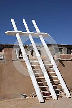 Ladder to 900 Year Old Adobe Pueblo Heaven