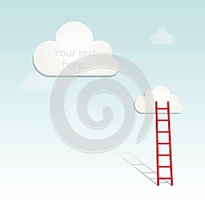Ladder to the cloud illustration
