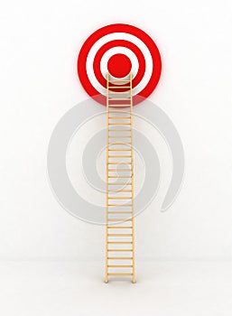 Ladder to middle of target