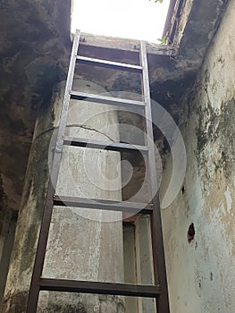 Ladder to the rooftop, D4 HCMC,Vietnam