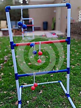 Ladder toss outdoor backyard game for family