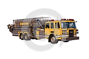 Ladder Truck angle isolated