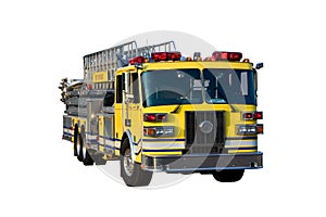 Ladder Truck Front Isolated