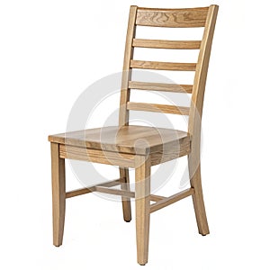 Ladderback chair isolated on transparent background photo