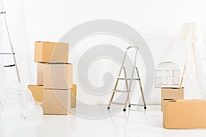 ladders and boxes in new