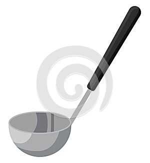 Laddle with black handle, icon