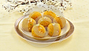 Laddoo or Motichoor Laddu sweet balls