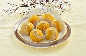 Laddoo or Motichoor Laddu sweet balls