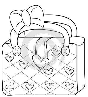 Ladies' bag coloring page