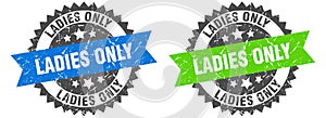 ladies only band sign. ladies only grunge stamp set