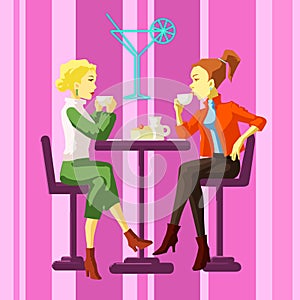 Ladies in a cafe photo