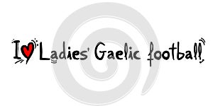 Ladies Gaelic football love message