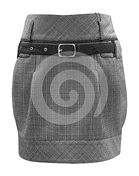 Ladies grey skirt, clipping path