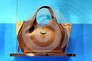 Ladies leather handbag photo