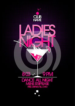 Ladies night party design.