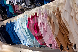 Ladies panties, women`s lingerie at a shopping mall