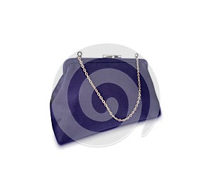Ladies purple purse isolated