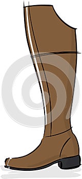 Ladies Riding Boot Fashion Style Illustration