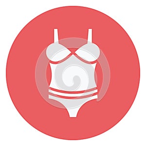 Ladies swimfit, ladies undergarments Vector Icon which can easily edit