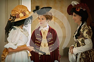 Ladies in Victorian dress